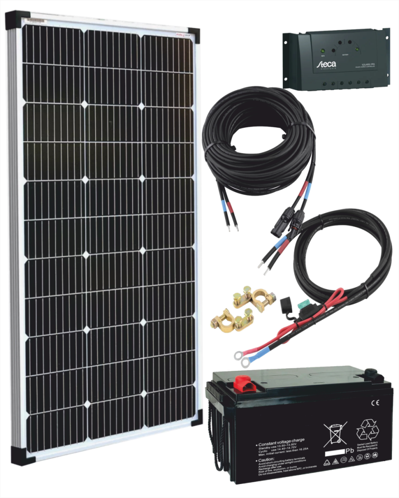 Kit Fotovoltaic 100Wp 12V 20A 65Ah